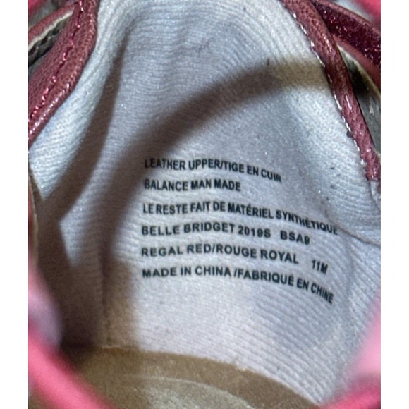 Earth Origins Womens Sz 11 Flat Leather Strappy Sandals Belle Bridget Regal Red - Picture 8 of 8